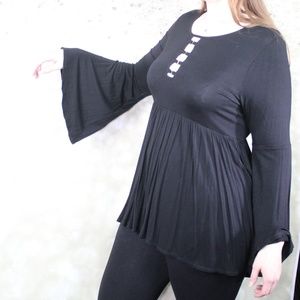 Torrid's Bell Sleeve Black Blouse